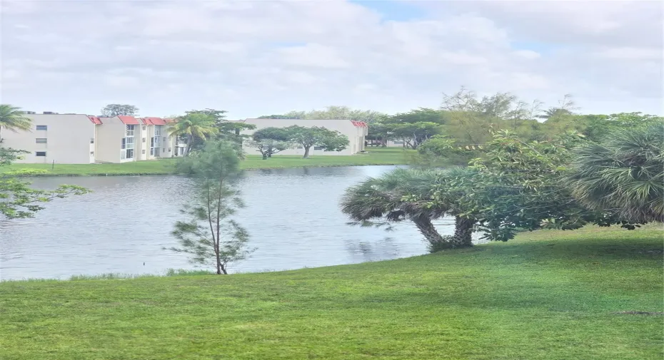 Beautiful lake view from patio.