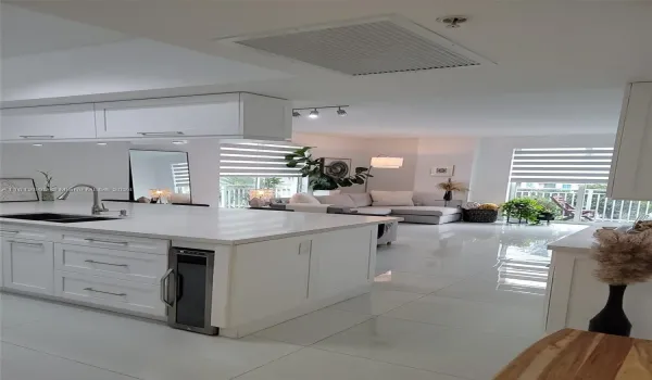 Kitchen with wine cooler