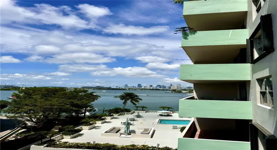 Dazzling bay view and sunsets over Miami skyline