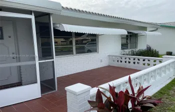 Patio with view of Lake