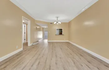 Luxury Vinyl Floor and Crown Molding