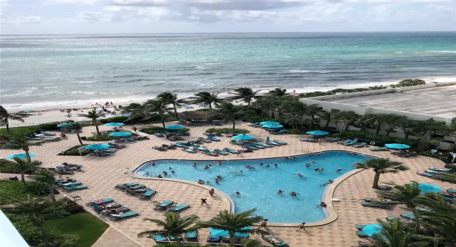 Your view of the Ocean, beach & Pool. A Resort Paradise